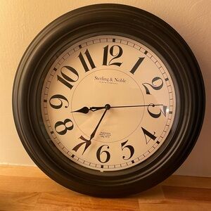 Sterling & Noble Black Round Wall Clock